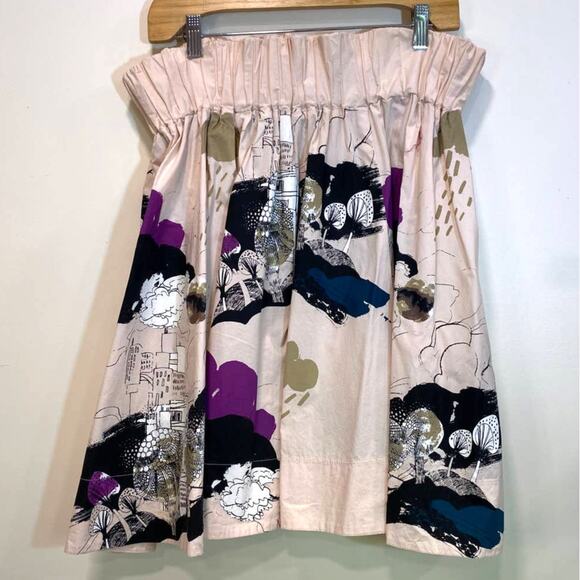 Art to Wear mushroom  City print Pull on Skirt  Small H&M - Picture 1 of 5